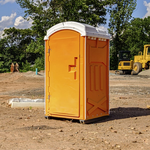 how often are the portable restrooms cleaned and serviced during a rental period in Dowell